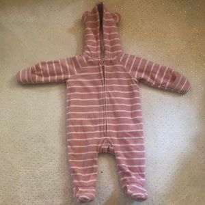 Old Navy baby girl fleece coverall